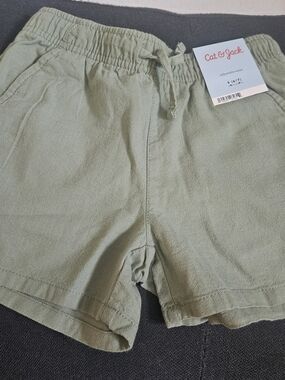 New Cat & Jack Olive Green Drawstring Shorts